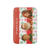 Santa & Elf Faces | North Pole Fun Christmas Bath  Badematte (Vorderseite Vertikal)