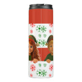 Santa & Elf Faces | North Pole Fun Christmas Lamp Thermosbecher (Rückseite)