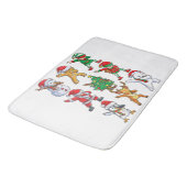 Santa Elf Freunde Weihnachtsjunge Männer Männer Badematte (Schrägansicht)