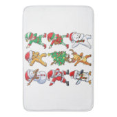 Santa Elf Freunde Weihnachtsjunge Männer Männer Badematte (Vorderseite Vertikal)