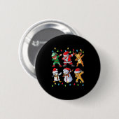 Santa Elf Freunde Weihnachtsjunge Männer Männer Button (Vorne & Hinten)