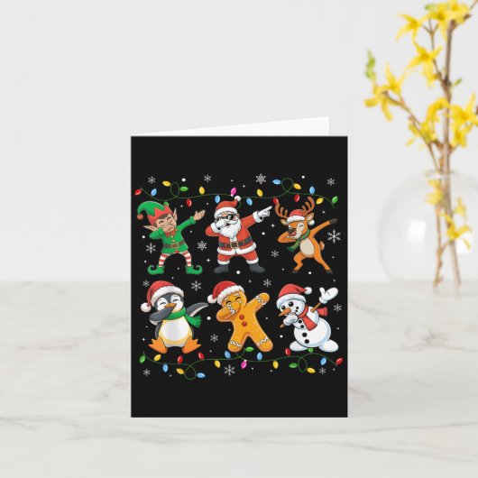 Santa Elf Freunde Weihnachtsjunge Männer Männer Karte (Gelbe Blume)