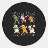 Santa Elf Freunde Weihnachtsjunge Männer Männer Runder Aufkleber (Vorderseite)