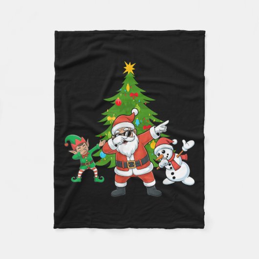 Santa Elf Freunde Weihnachtsmänner Xma Fleecedecke (Vorderseite)