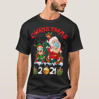 Santa Elf geimpft Jahr der Impfung Chris T-Shirt