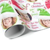 Santa Elf Hat Foto Template Weihnachten Weihnachte Geschenkpapier (Rolleneckpunkt)