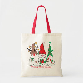 Santa Elf Reindeer Gnome Christmas Tote Bag Tragetasche