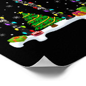 Santa Elf Reindeer Klarinette Xmas Light Musical I Poster (Ecke)