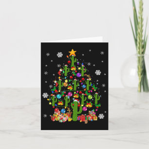 Santa Elf Rentier Cactus Xmas Tree Light Cactus Karte