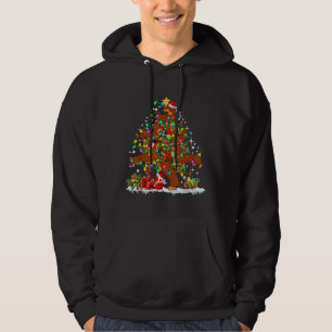 Santa Elf Rentier Dackel Weihnachtsbaum Christus Hoodie