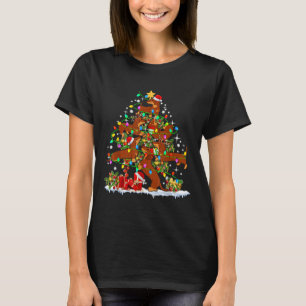 Santa Elf Rentier Dackel Weihnachtsbaum Christus T-Shirt