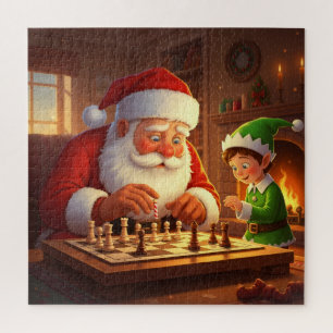 Santa & Elf Schachspiel Weihnachten Puzzle