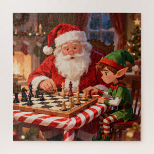 Santa & Elf Schachspiel Weihnachten Puzzle