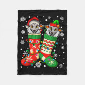 Santa Elf Sheep Animal In Christmas Socks Men Wome Fleecedecke (Vorderseite)