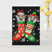 Santa Elf Sheep Animal In Christmas Socks Men Wome Karte (Gelbe Blume)