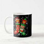 Santa Elf Yak Animal In Christmas Socks Men Women  Kaffeetasse (Links)