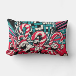 Santa Elves Candy Canes tanzen im Disco-Ball Lendenkissen