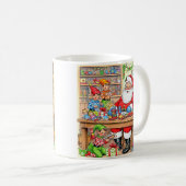 Santa Elves Weihnachten Kaffeetasse (VorderseiteRechts)