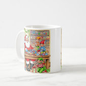 Santa Elves Weihnachten Kaffeetasse (Vorderseite Links)
