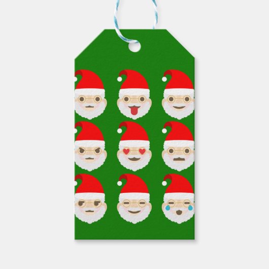 Santa Emoji Emoticons Geschenkanhänger (Vorderseite)