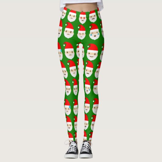 santa emoji emoticons Leggings (Vorderseite)