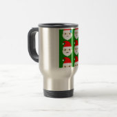 Santa Emoji Emoticons Reisebecher (Vorderseite Links)