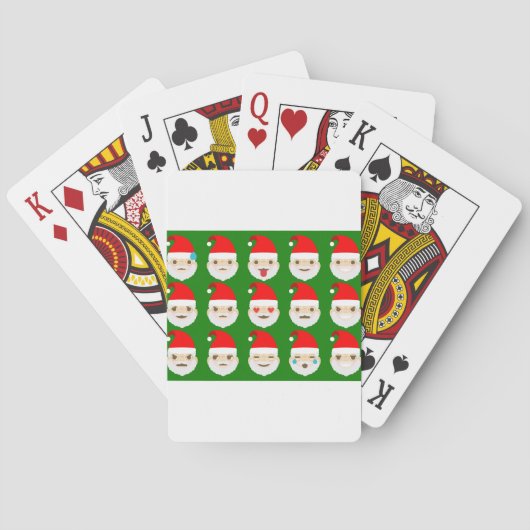 Santa Emoji Emoticons Spielkarten (Rückseite)