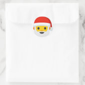 Santa emoji runder aufkleber (Tasche)
