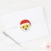 Santa emoji runder aufkleber (Umschlag)