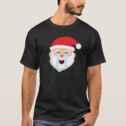 Santa Emoticons Caking Lautes Weihnachtsmoticon T-Shirt (Vorderseite)