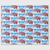Santa EMS Ambulanz Weihnachten Geschenkpapier (Flach)