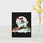 Santa English Springer Spanel Riding Llama Christ Karte (Gelbe Blume)