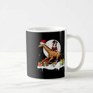 Santa Entlebucher Mountain Riding Giraffe Christma Kaffeetasse