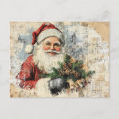 Santa Ephemera Vintager Weihnachtsfeiertag im Deze Postkarte (Vorderseite)