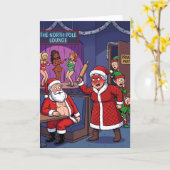 Santa ertappt karte (Gelbe Blume)