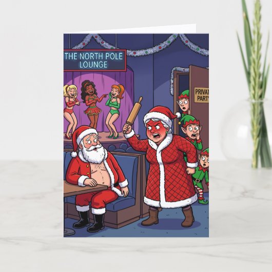 Santa ertappt karte (Vorderseite)