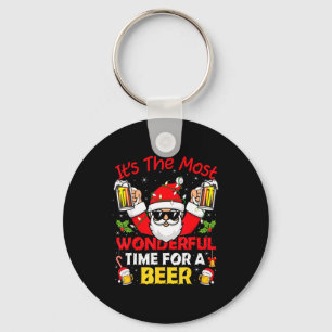 Santa Es ist die wunderbarste Zeit für ein Bier Fu Schlüsselanhänger