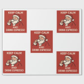 Santa Espresso Geschenkpapier (Flach)