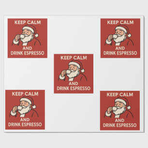 Santa Espresso Geschenkpapier