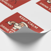 Santa Espresso Geschenkpapier (Ecke)