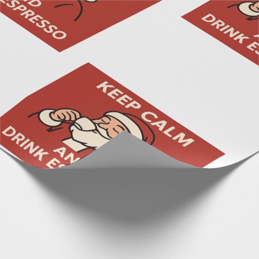 Santa Espresso Geschenkpapier (Ecke)