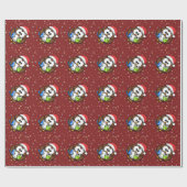 Santa Eule Geschenkpapier (Flach)