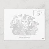 Santa European Starling Feiertagspostkarte (Rückseite)