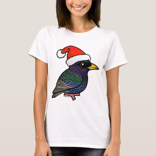 Santa European Starling T-Shirt (Vorderseite)