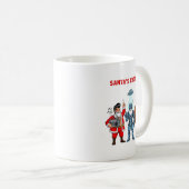 Santa Evolution Robot Clic Future Funny Christmas Kaffeetasse (VorderseiteRechts)