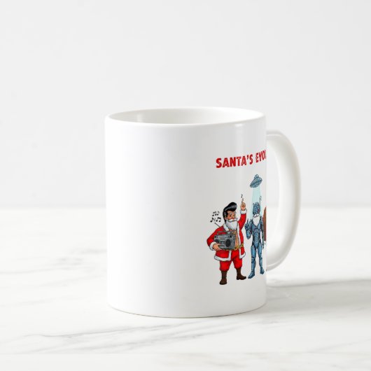 Santa Evolution Robot Clic Future Funny Christmas Kaffeetasse (VorderseiteRechts)