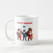 Santa Evolution Robot Clic Future Funny Christmas Kaffeetasse (Links)
