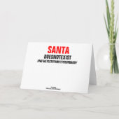 Santa existiert nicht feiertagskarte (Rückseite)