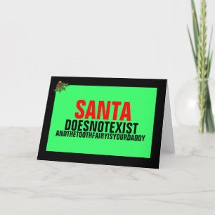 Santa existiert nicht feiertagskarte