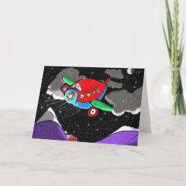 Santa Express Flugzeug für Autismus Feiertagskarte